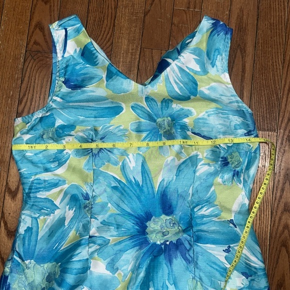 Expressions Blue Sleeveless Scoop Neck Sundress - Picture 9 of 16